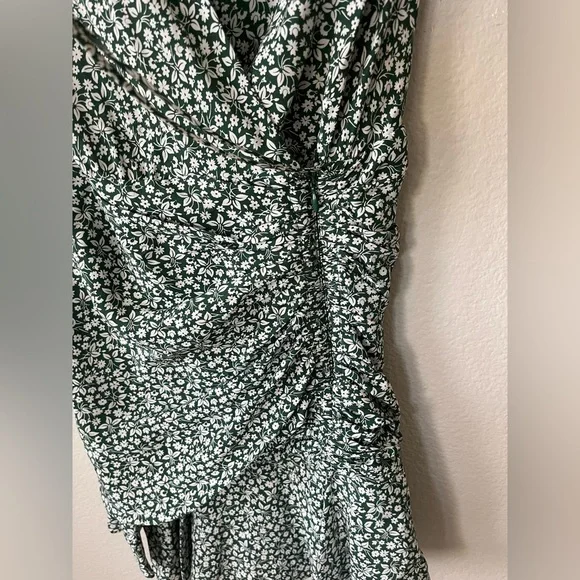 Veronica Beard Silk Marla Floral Ruffle Mini Dress in Green Women’s Size 0 - Picture 7 of 16